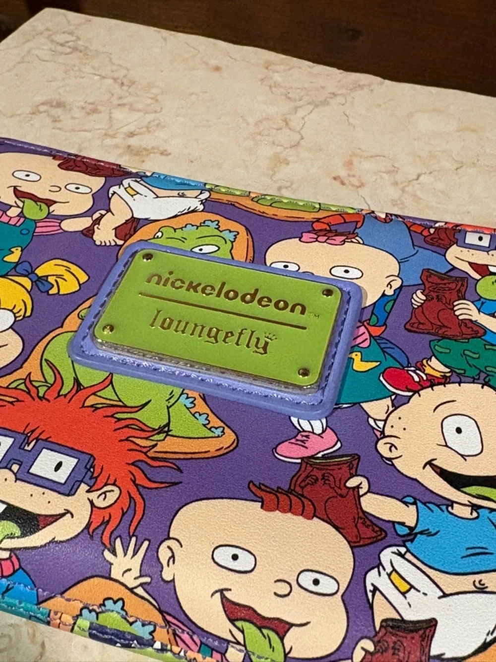 Loungefly x Nickelodeon RUGRATS Reptar Bar Allover Print Zip Around Wallet